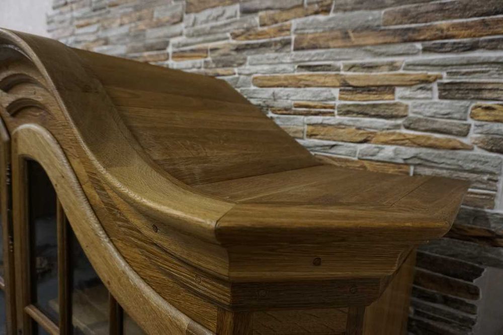 Witryna z Komodą Lity Dąb Dębowa szer. 185 cm  Dostawa w 48h  (p-1124)