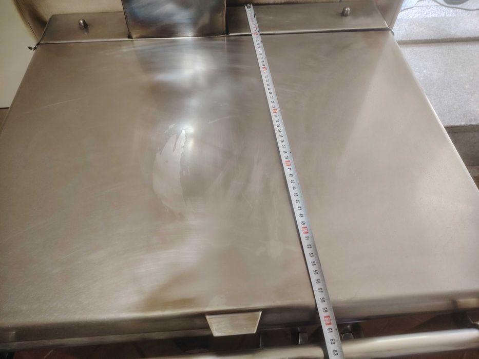 Fogão de lenha, em inox