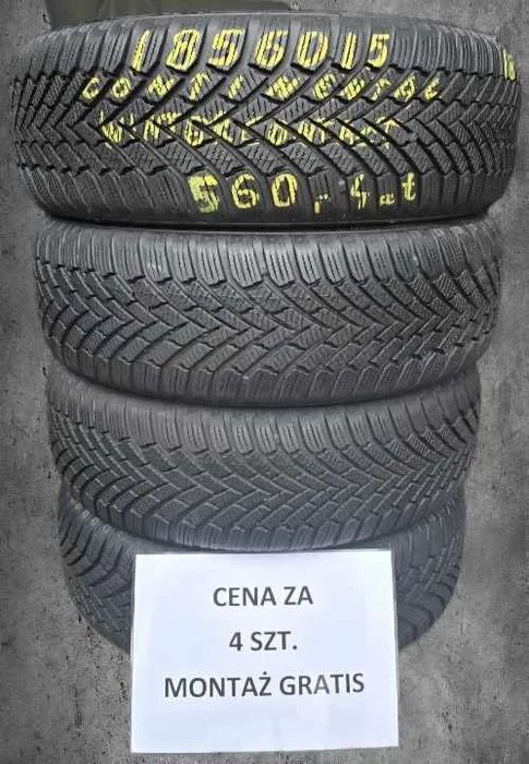 185/60/15 cena za 4 szt zimowe** continental wa-wa centrum