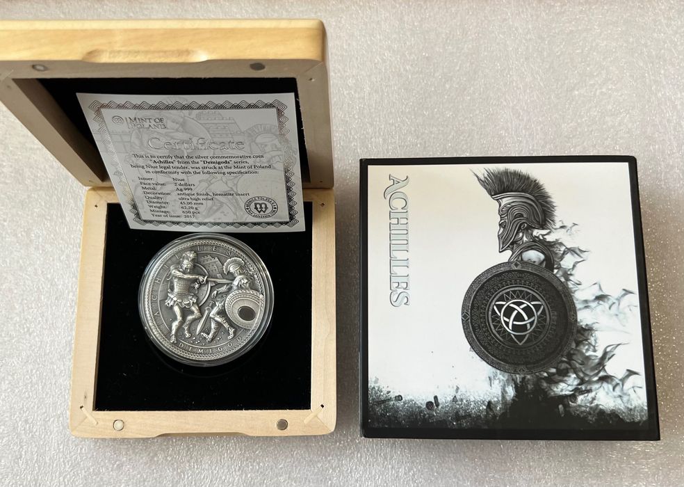 2017 АХІЛЛЕС - срібна монета 2 Oz