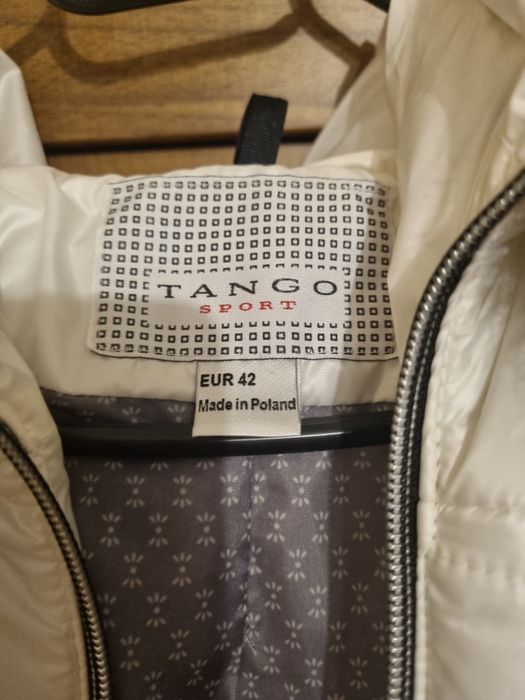 Kurtka zimowa płaszcz zimowy biały perła perłowy 42 tango