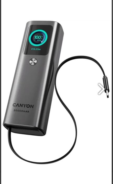 Зовнішній акумулятор Canyon OnPower 265 20000 mAh 165W PD/QC2.0-3.0 Black (CNS-CPB265DG)