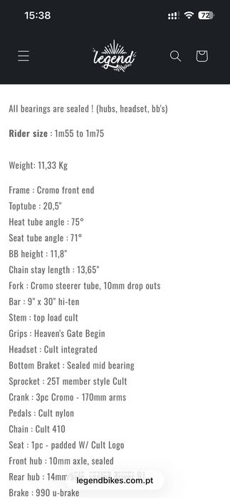 BMX Cult Gateway 20’5