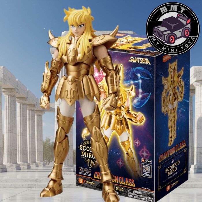 Saint Seiya Cavaleiro de Ouro Escorpião Milo Figura da Classe Campeão da Blokees para montar