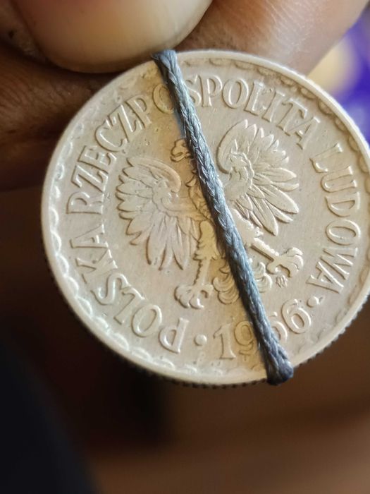 Sprzedam monete 1 zloty 1966 rok mala skretka