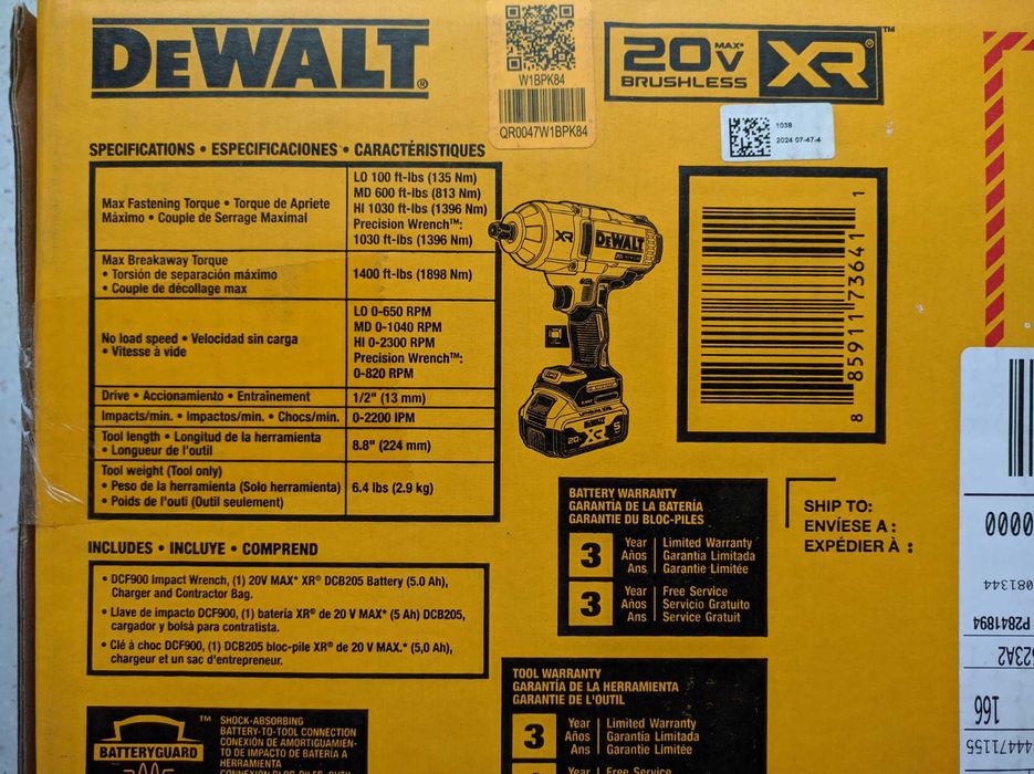 Бесщеточный ударный гайковерт DeWalt DCF900P1 ½" (обновленный DCF899)