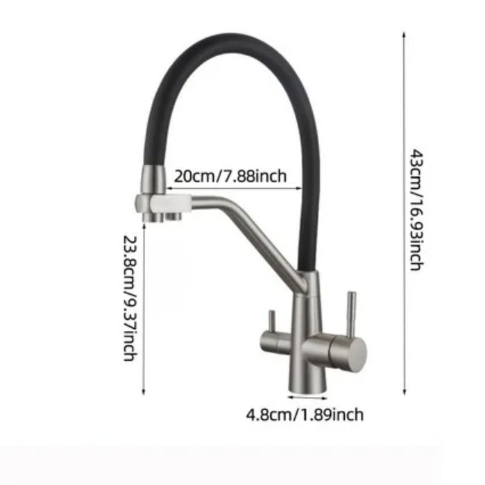 Смеситель для кухни под фильтр осмос WEZER графит.