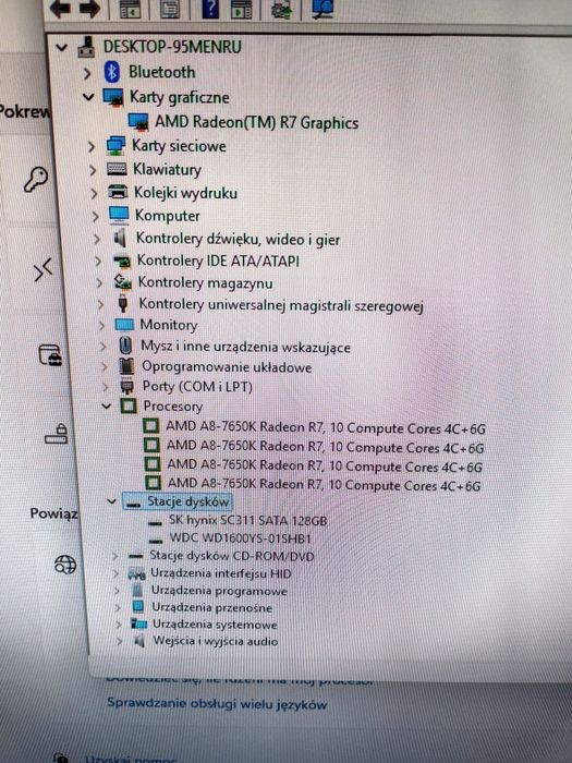 Komputer AMD, SSD, Wifi, BT