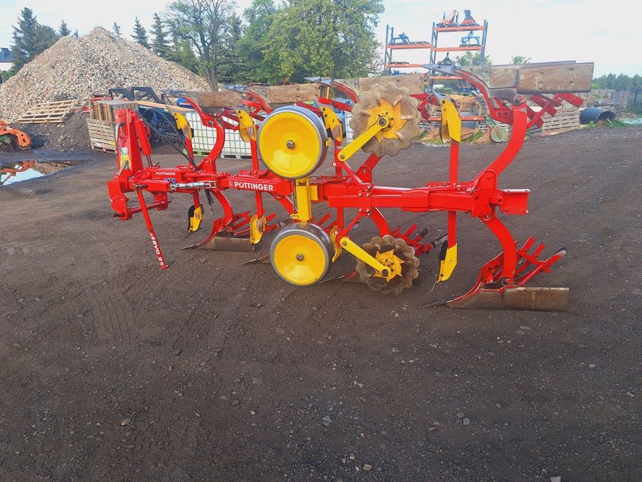 Pług 4 skibowy obrotowy  Pottinger servo 25 ażurowy  Lekki  rama 3+1 lemken kverneland kuhn