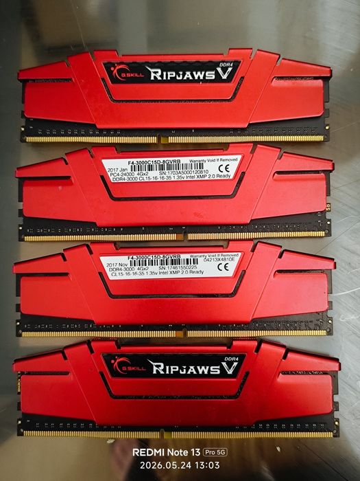 memórias 4x4 =16 GB 3000 hz