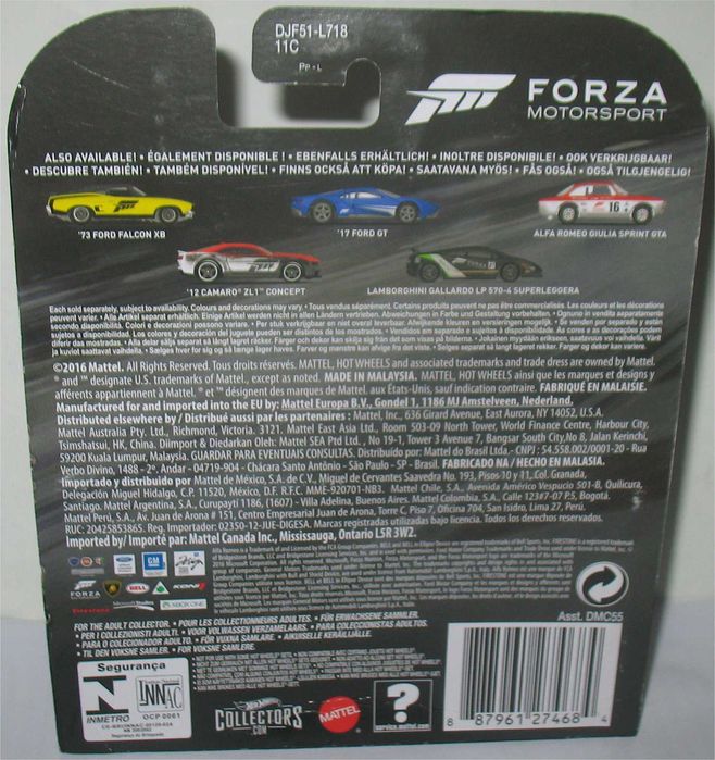 Hot Wheels - Alfa Romeo Giulia Sprint GTA - Forza Motorsport (2016)