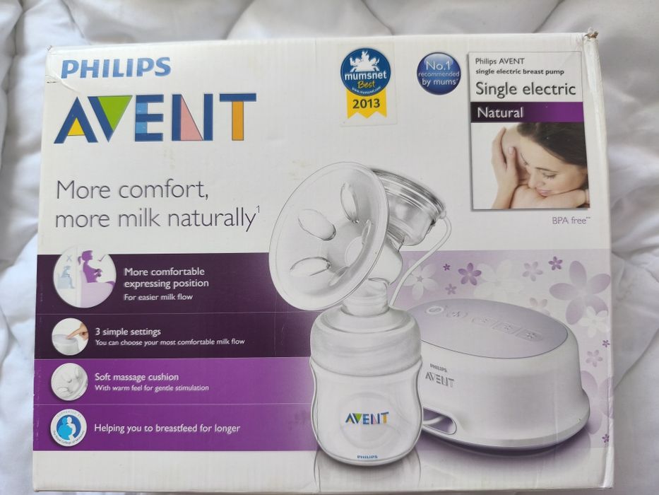 Laktator elektryczny Philips Avent 3 tryby butelka  w zestawie