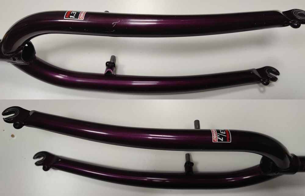 Rarytas sztywny widelec Univega 1" stalowy 26" Formula ahead 871g