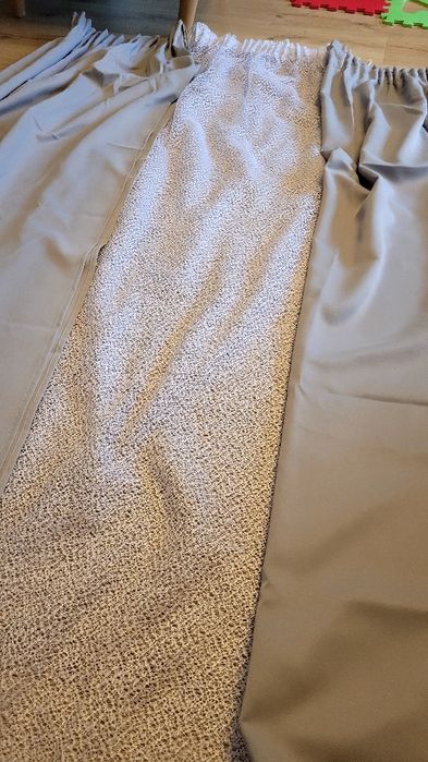 Zasłony i firanka do salonu zestaw na okno balkonowe