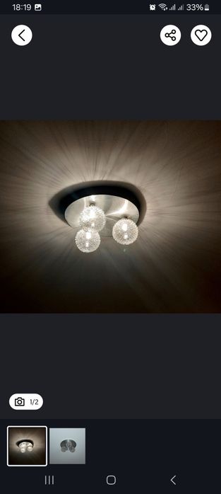 Candeeiro de teto com bonito efeito de iluminação