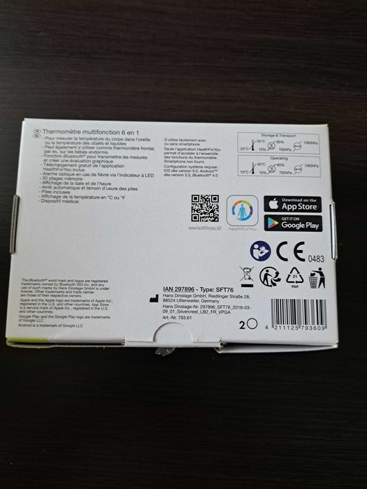 Termometry Wielofunkcyjny termometr 6w1 SilverCrest Bluetooth
