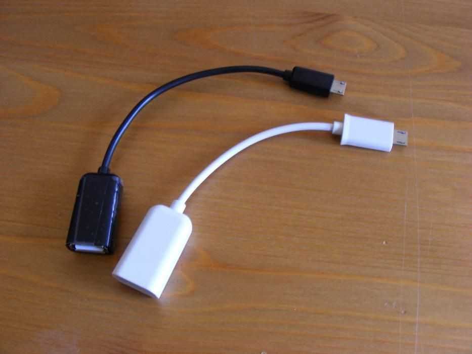 NOVO - Cabo Conversor • Adaptador Micro USB para USB - BRANCO / PRETO