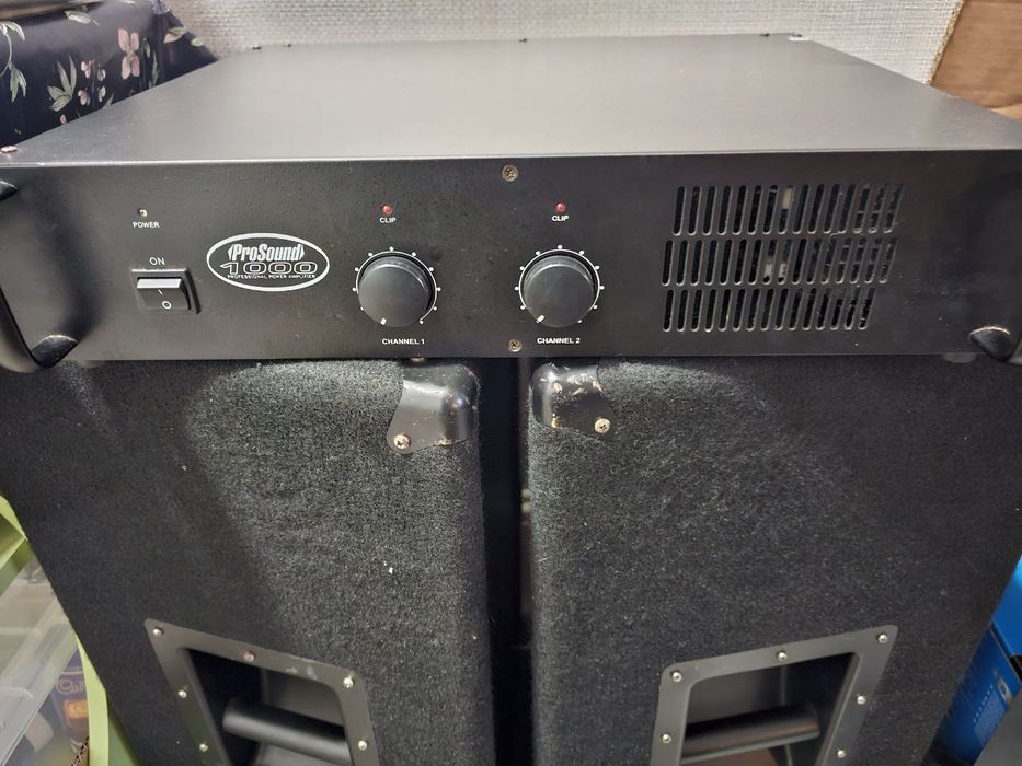 Колонки и усилитель,микшер