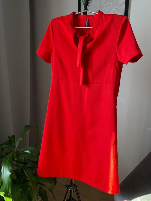 Sukienka czerwona damska na lato wiosnę, rozmiar S moodo