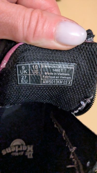 Фіолетові черевики dr.martens розмір 27 (17см)