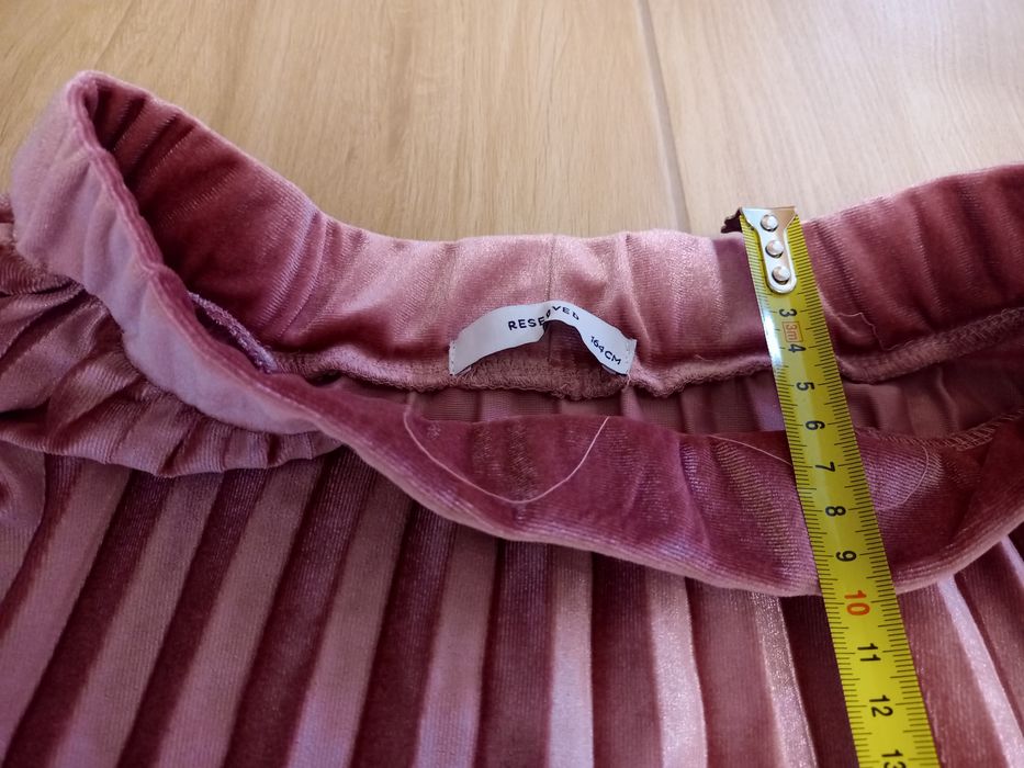 Spódnica midi plisowana welur maksi reserved XS/S