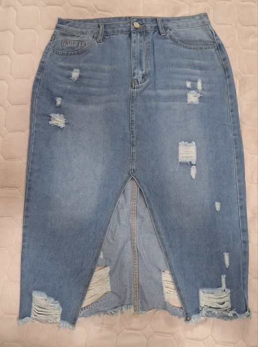 Джинсова юбка р.XL
