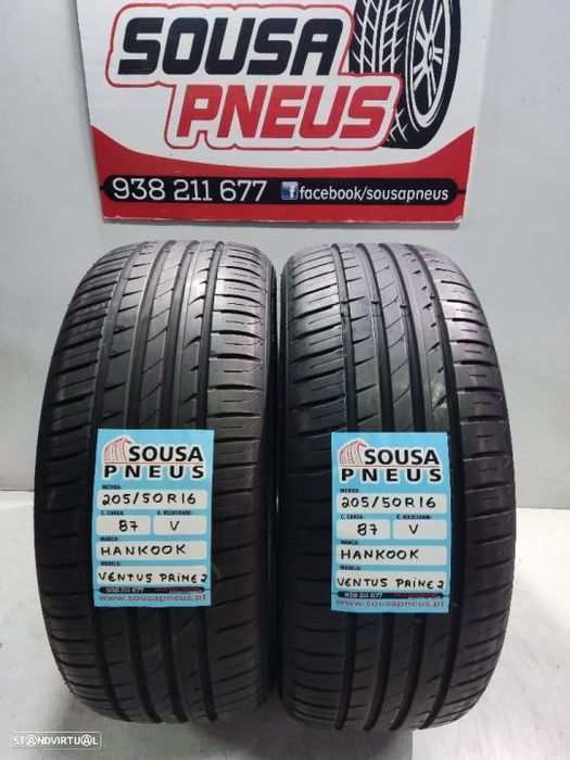 2 pneus como novos 205-50r16 hankook - oferta dos portes