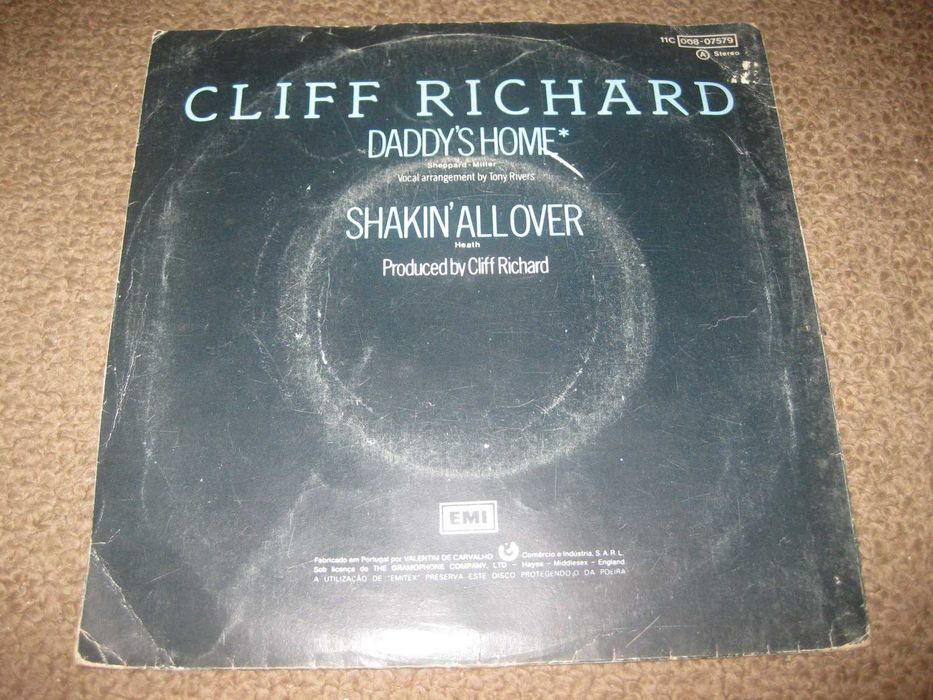 Vinil Single do Cliff Richard "Daddy`s Home"