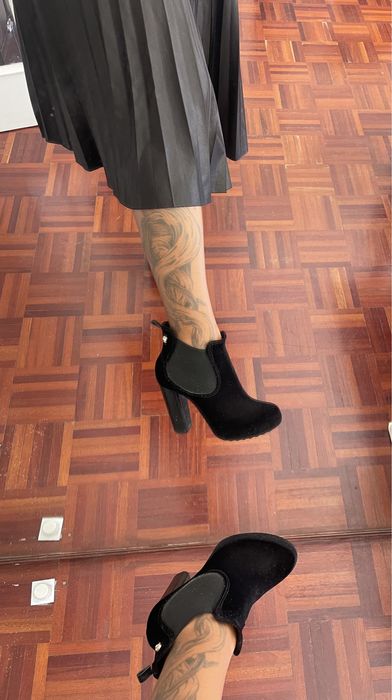 Botins pretos veludo da Lemon Jelly 37