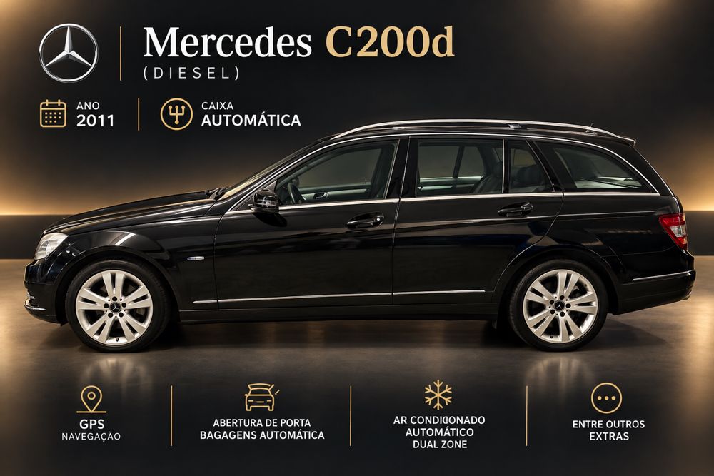 2011 - Mercedes C200d (cx AUTOMÁTICA) — photo 3
