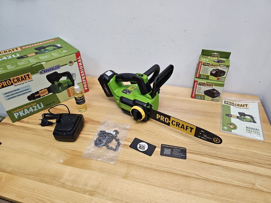 Пила Цепная Аккумуляторная ProCraft PKA42 304мм Шина +Акб 4.0Ah+з.у