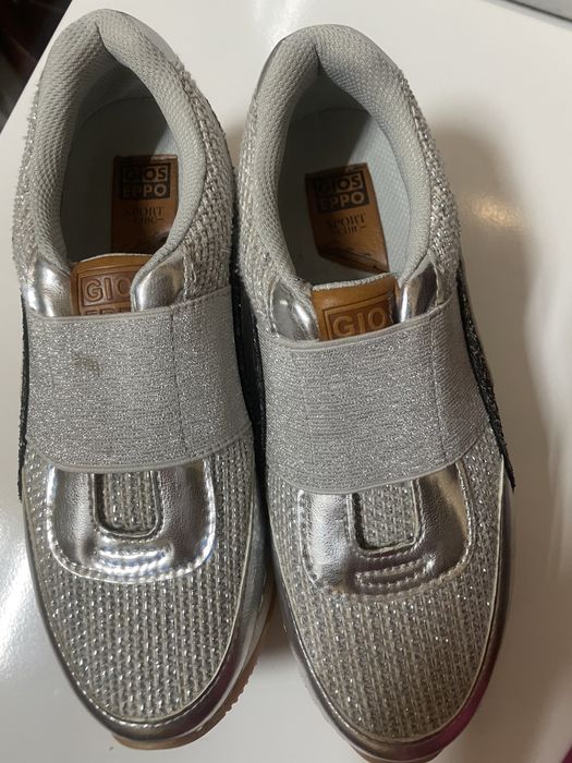 Sapatilhas Gioseppo N36 cinza brilhante