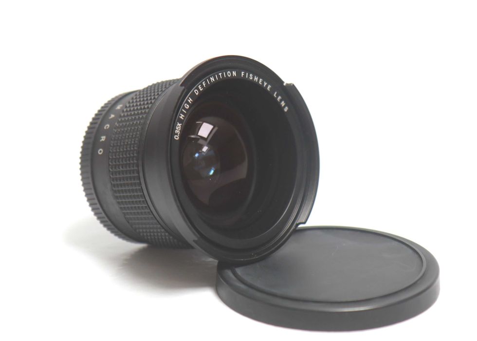 Adaptador fishEye Olho de Peixe função Macro para lentes de rosca 52