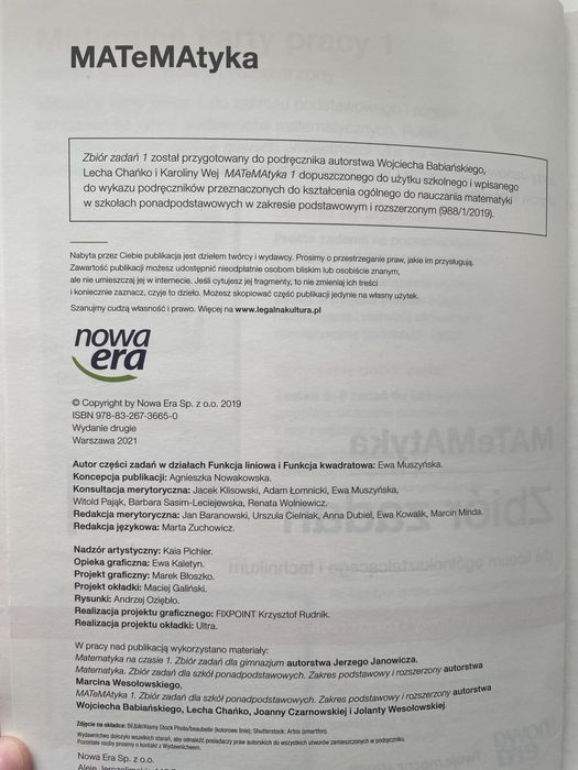 Matematyka zbior zadan 1 nowa era