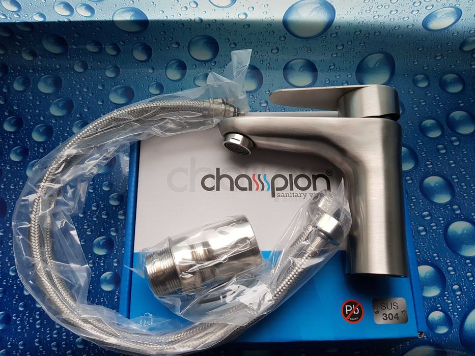 Смеситель змiшувач для умывальника с нержавейки Champion Neo 001