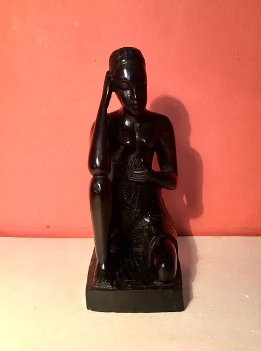 ARTE AFRICANA - anos 60/70 - altura 17 cm/s