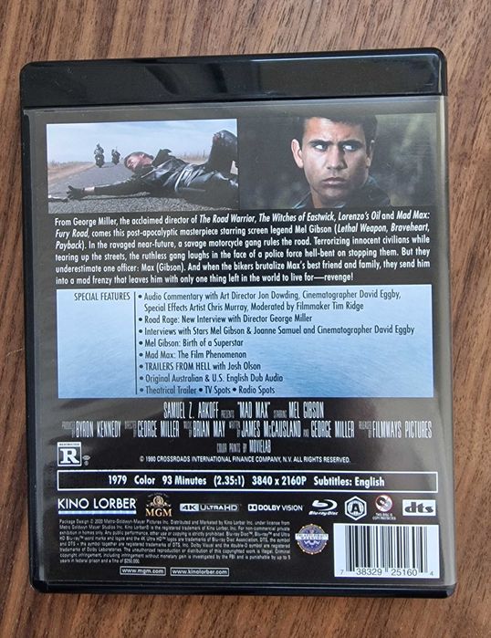 Mad Max 4K Kino Lorber