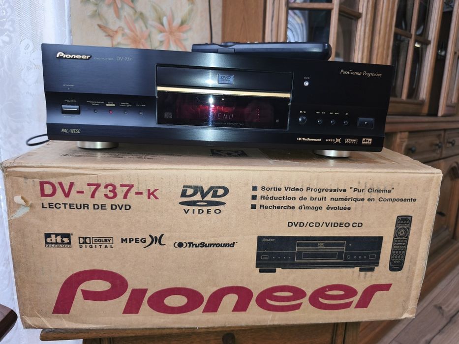 Pioneer DV-737 super stan fabryczne opakowanie pilot podświetlony