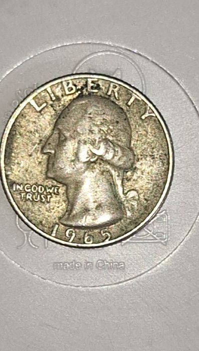 Moeda americana de 25 cents Quarter Dollar de  1965