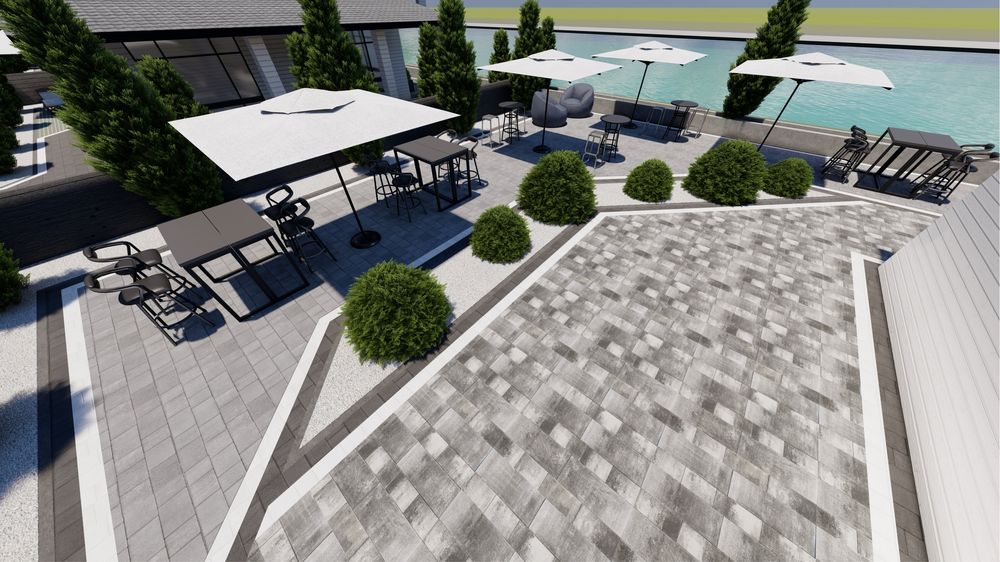 Проектування благоустрою територій, дизайн укладання бруківки,ландшафт