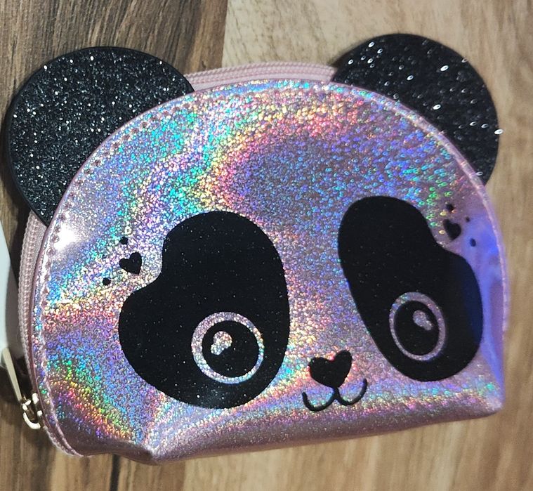 Portfelik dla dziewczynki Miś Holo Różowy