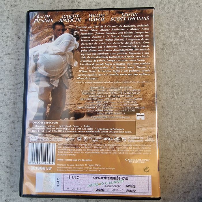 DVD O Paciente Inglês