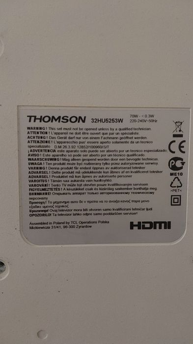 Tv Thompson 32HU5253W