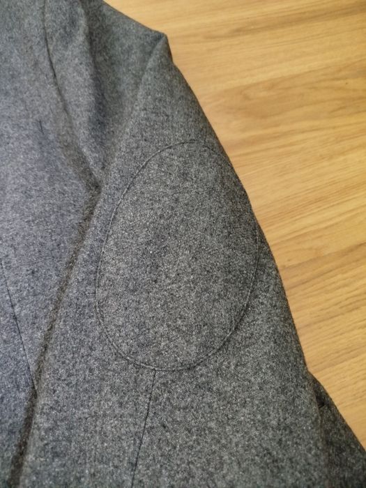 Rover&Lakes klasyczna szara męska marynarka zimowa z łatami XL