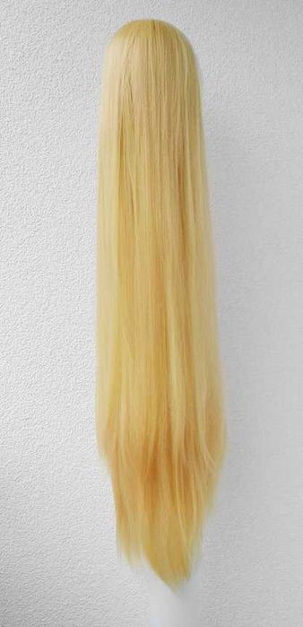 Roszpunka żółta blond ciepła długa 100cm metrowa peruka cosplay wig