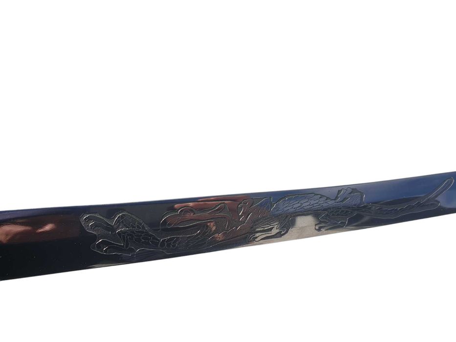Stara długi miecz katana samurajska, japoński treningowy z lat 60/70