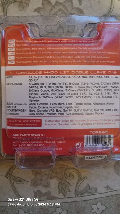 Perno de segurança auto