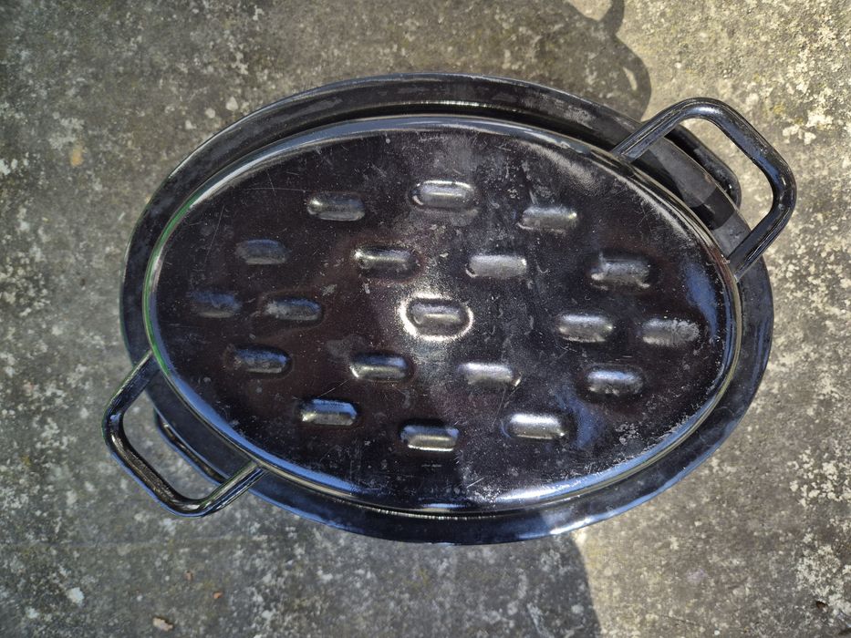 Gęsiarka - brytfanna emaliowana PRL