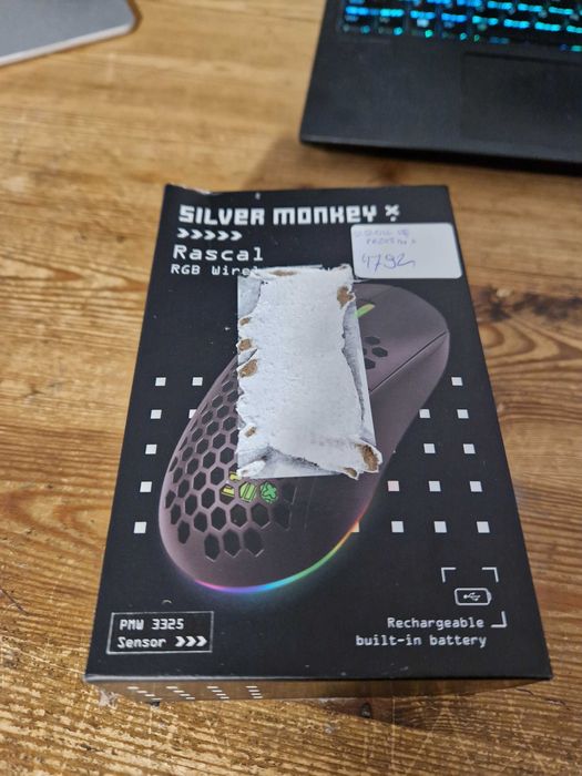 Myszka bezprzewodowa Silver Monkey X Rascal RGB (4792)