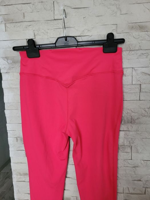 Nowe różowe sportowe legginsy wysoki stan na gumce Crivit M/L